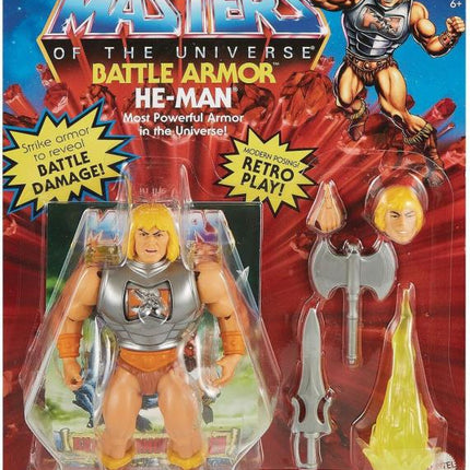 Figura de acción de He-Man con armadura de batalla de lujo de Masters of the Universe Origins