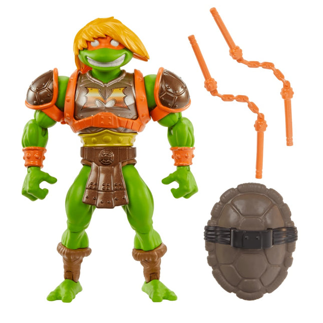 Figura de acción de Michelangelo de las Tortugas de Grayskull de Masters Of The Universe Origins
