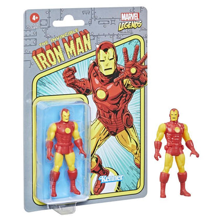 Figura de Iron Man de 3,75 pulgadas de la colección retro de Marvel Legends de Hasbro