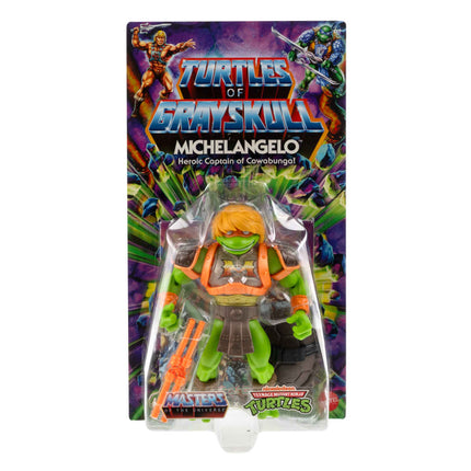 Figura de acción de Michelangelo de las Tortugas de Grayskull de Masters Of The Universe Origins