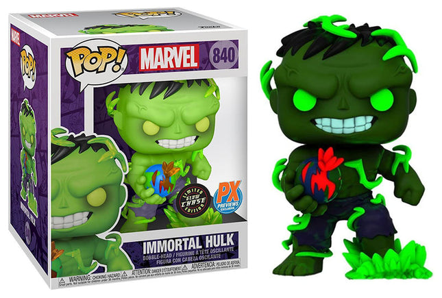 Funko Pop Immortal Hulk 840 Marvel PX Previews Exclusivo GlowChase