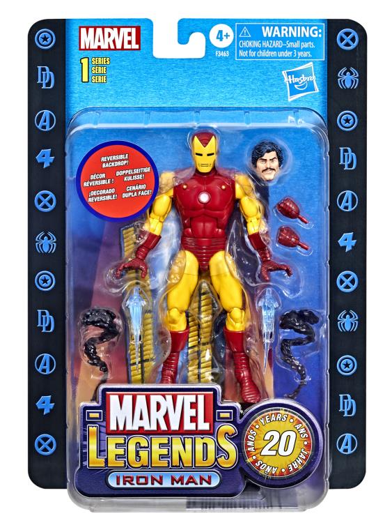 Figura de acción de 6 pulgadas de Iron Man del 20.º aniversario de Marvel Legends