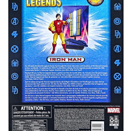 Figura de acción de 6 pulgadas de Iron Man del 20.º aniversario de Marvel Legends