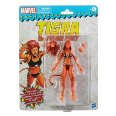 Figura de acción de Tigra de 6" de la colección retro de Marvel Legends