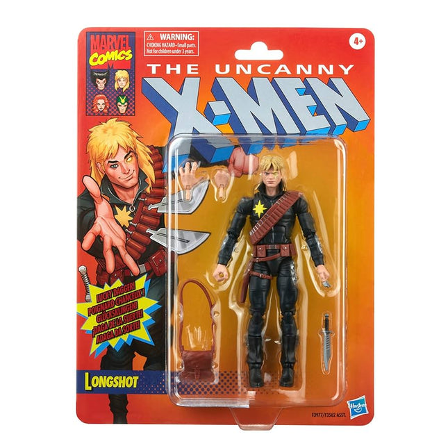Figura de acción retro Longshot de X-Men Marvel Legends de 6"