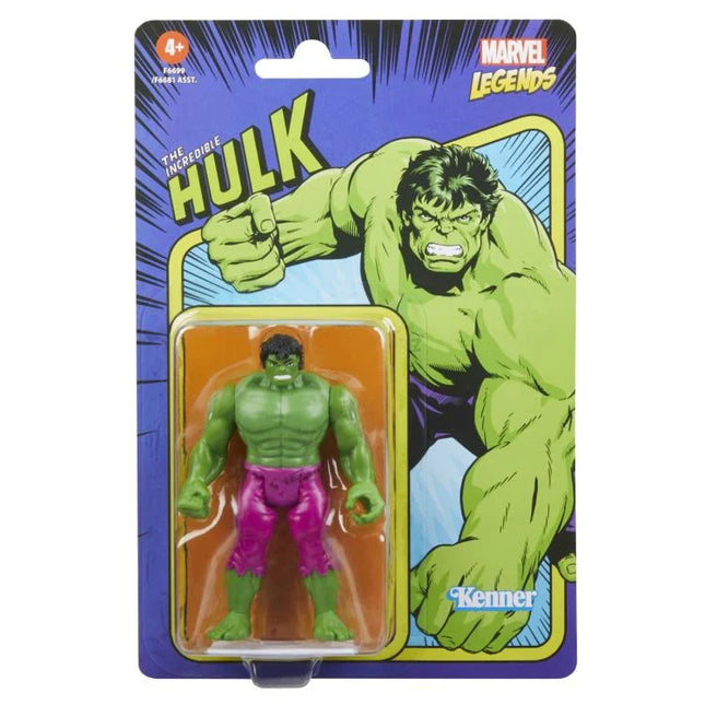 Figura de acción de Marvel Legends Retro de El Increíble Hulk de 3,75"