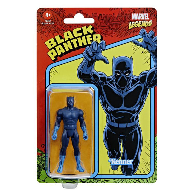 Figura de acción retro de Pantera Negra de Marvel Legends (9,5 cm)