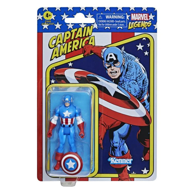 Figura retro de Capitán América de Marvel Legends de 3,75"
