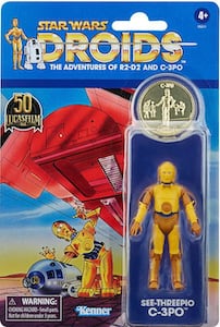 Figura de acción de 9,5 cm de la colección vintage de Star Wars: Droides (C-3PO) (F5311)