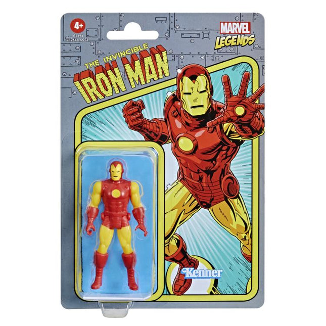 Figura de Iron Man de 3,75 pulgadas de la colección retro de Marvel Legends de Hasbro