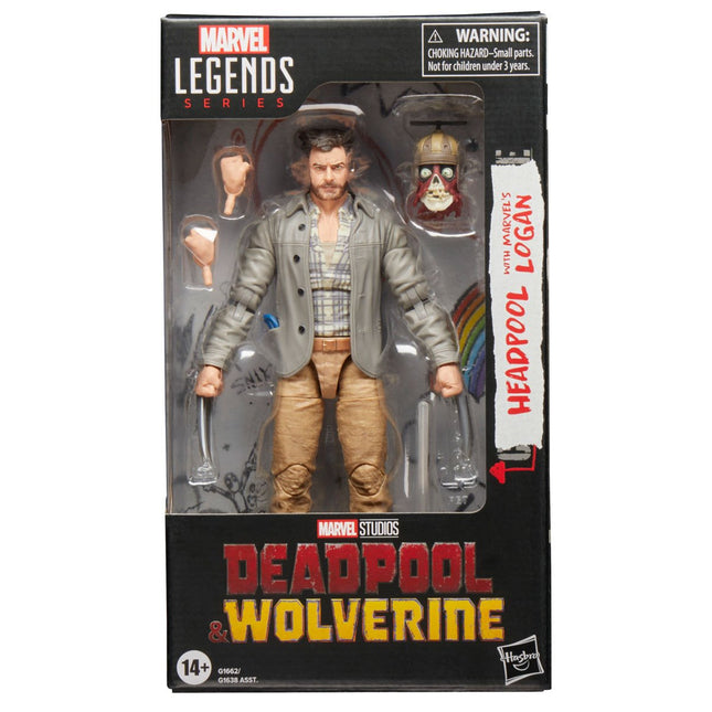 Figura de acción de Marvel Legends Headpool con Logan de 6 pulgadas