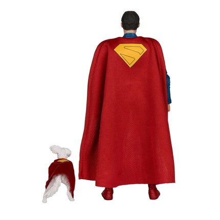 Figura de acción de Superman y Krypto de 7 pulgadas de la primera ola de la película Superman de DC Multiverse Theatrical Deluxe